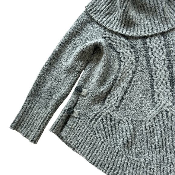 Angel‎ Of The North Wool Cable Knit Sweater Med Gray Cabincore Fair Isle Cozy - Picture 5 of 14